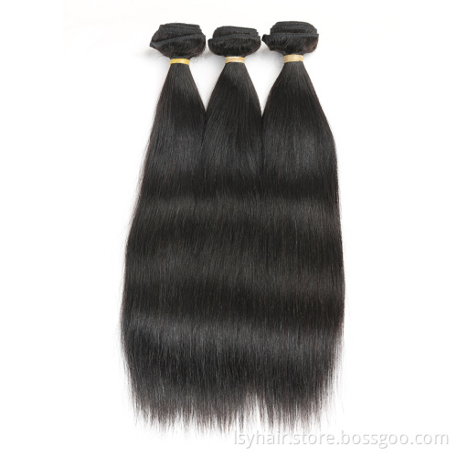 360 Frontal Closure With Bundles Straight Hair Brazilian Remy Human Hair Weft Weave Preplucked 360 Lace Frontal With Bundle